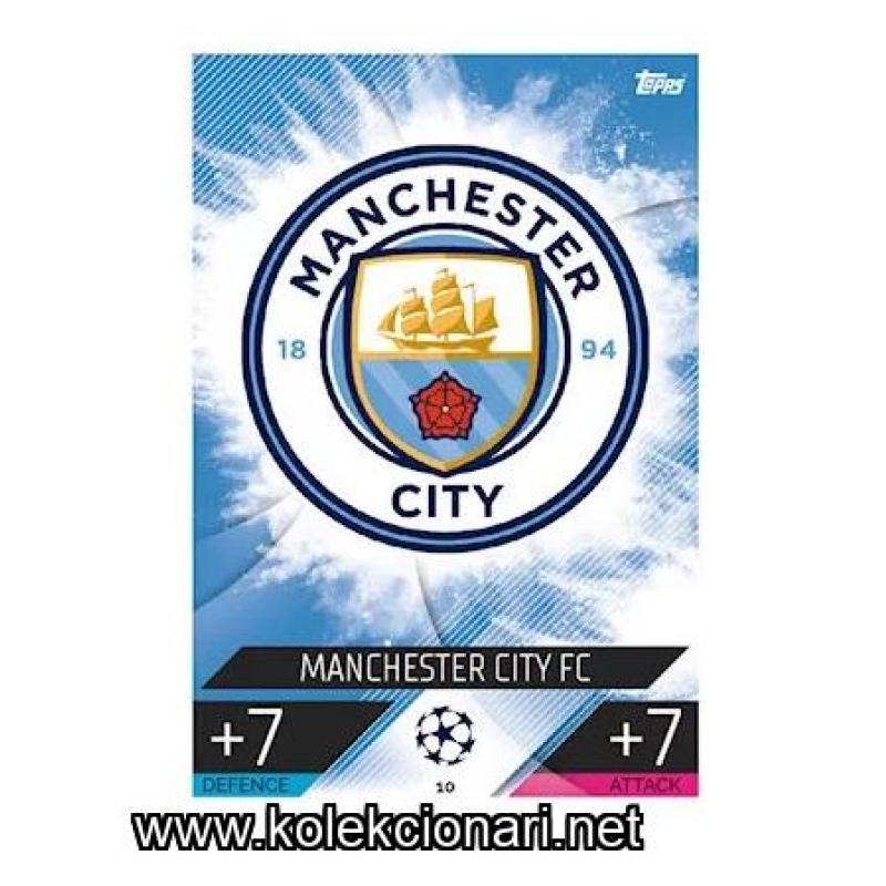 2022-23 Topps Match Attax UEFA League: 10 Team Badge - Manchester City