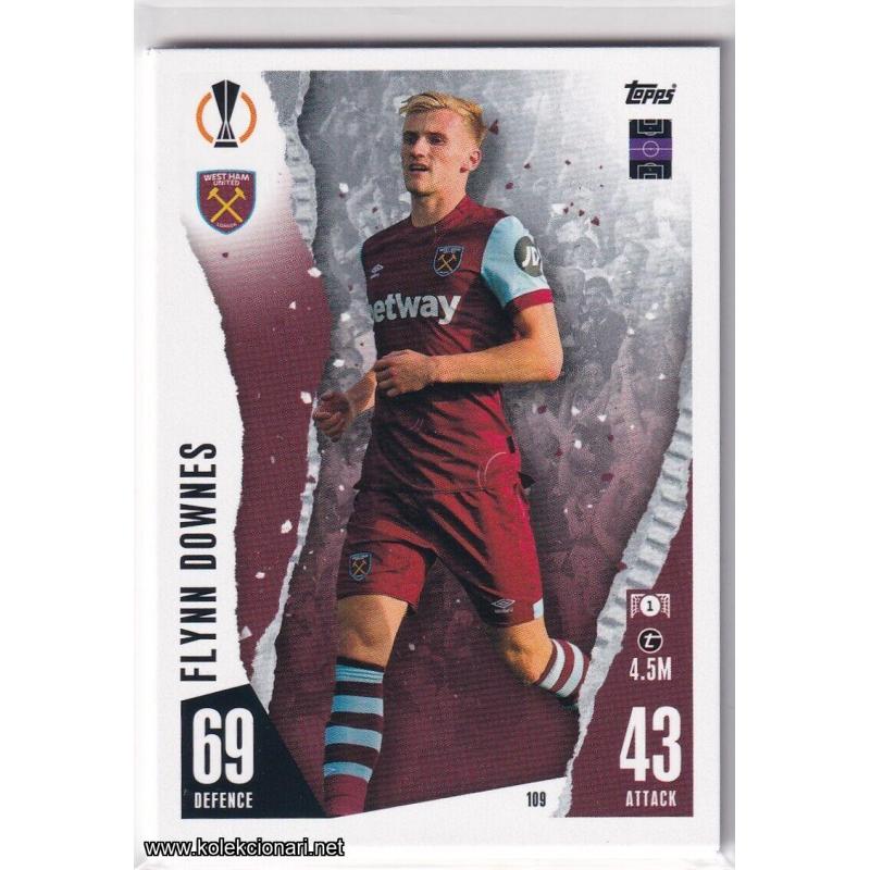 2023-24 Topps Match Attax UEFA League: 109 Flynn Downes - West Ham United