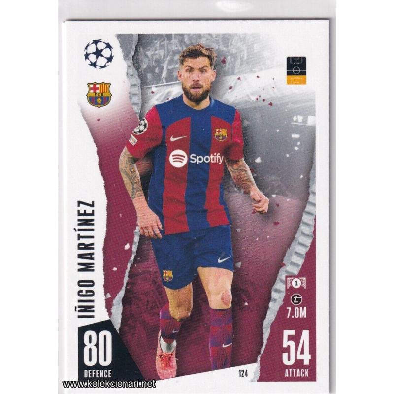 2023-24 Topps Match Attax UEFA League: 124 Iñigo Martínez - FC Barcelona