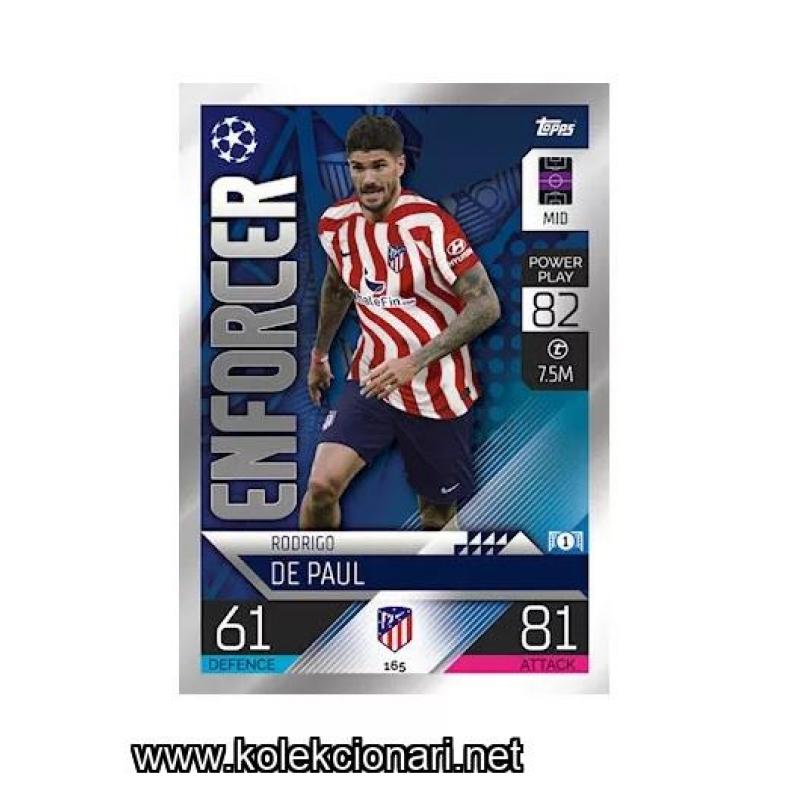 2022-23 Topps Match Attax UEFA League: 165 Rodrigo de Paul - Atlético de Madrid