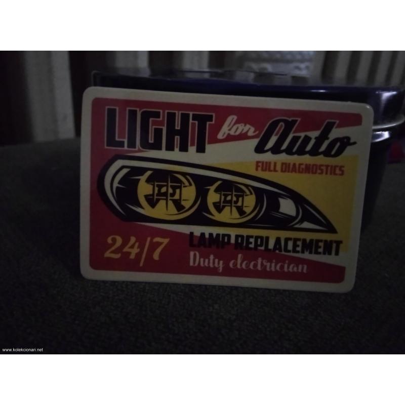 Light for auto nalepnica