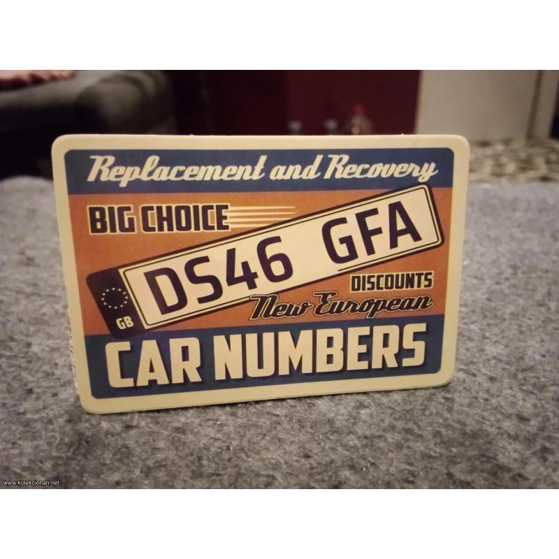 Car numbers nalepnica