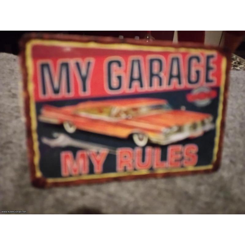 My garage my rules nalepnica