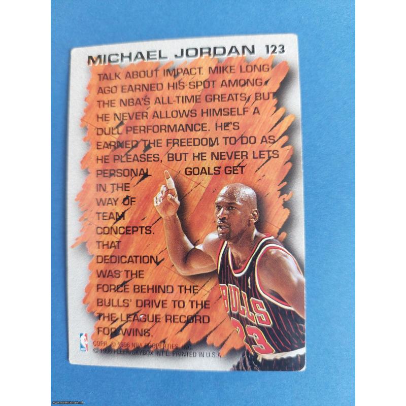 1996 Fleer Skybox Hardwood Leader #123 Michael Jordan