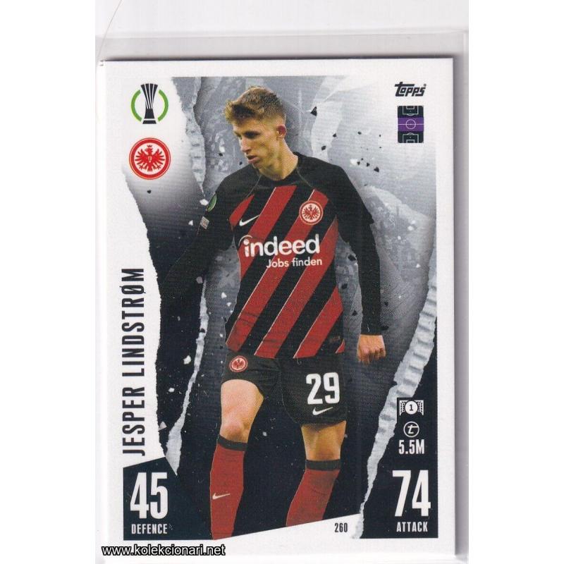 2023-24 Topps Match Attax UEFA League: 260 Jesper Lindstrøm - Eintracht Frankfurt