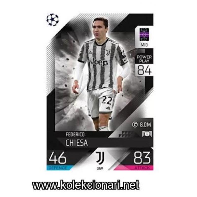 2022-23 Topps Match Attax UEFA League: 350 Federico Chiesa - Juventus