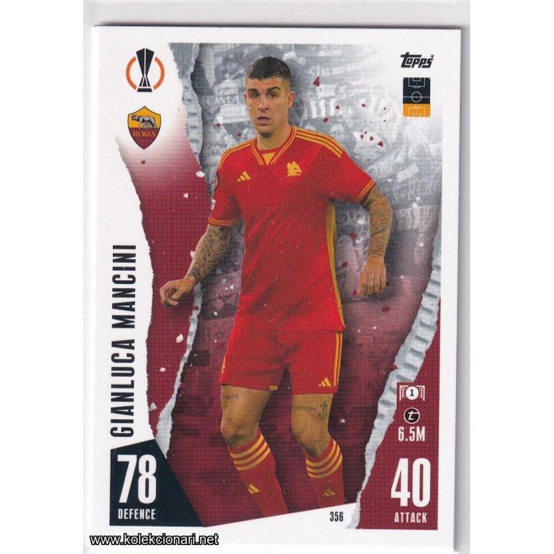 2023-24 Topps Match Attax UEFA League: 356 Gianluca Mancini - AS Roma