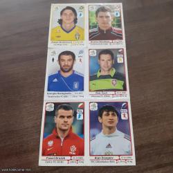 6 sličica UEFA Euro 2012 - Panini, brojevi: 219, 451, 142, 94, 128, i 73