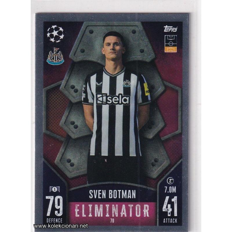 2023-24 Topps Match Attax UEFA League: 70 Sven Botman - Newcastle United