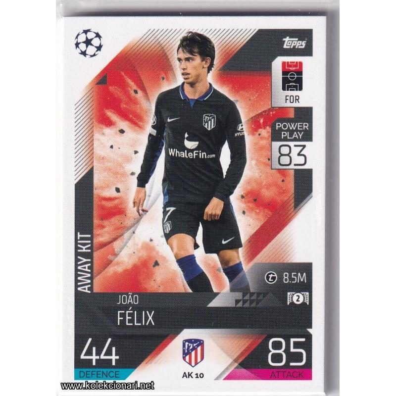 2022-23 Topps Match Attax Extra UEFA League: Away Kit: AK10 João Félix - Atlético de Madrid