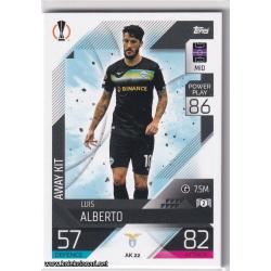 2022-23 Topps Match Attax Extra UEFA League: Away Kit: AK22 Luis Alberto - SS Lazio