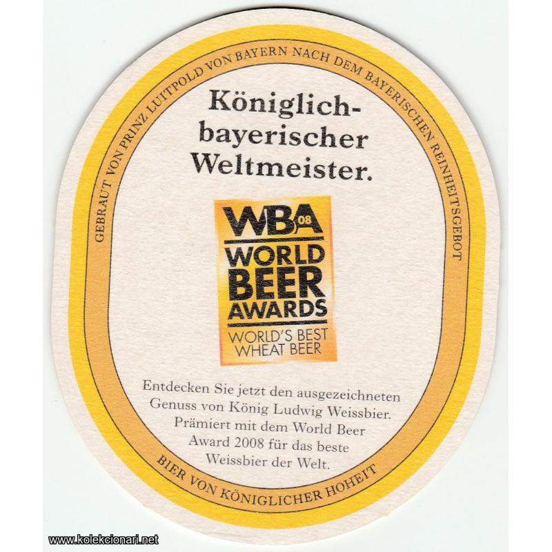 Podmetač za čaše br.62 -  König Ludwig Weissbier pivo