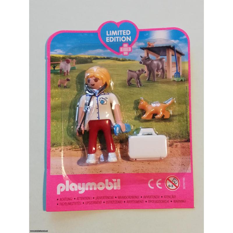 Playmobil kolekcionarske figurice - Veterinarka i malo mače (PM6)