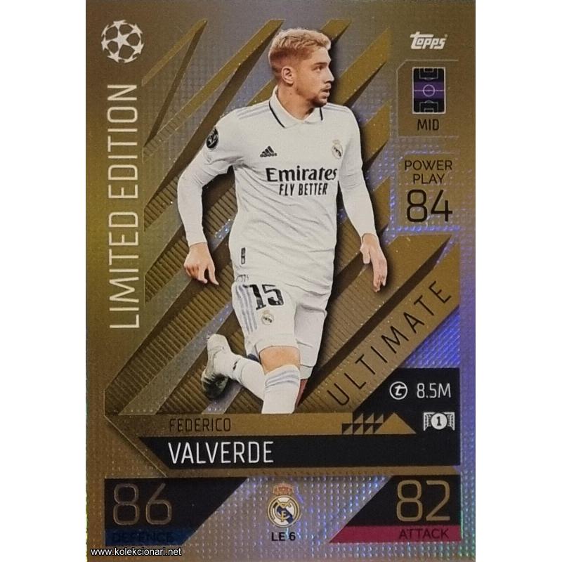 2022-23 Topps Match Attax Extra UEFA League: Ultimate Limited Edition: LE6 Federico Valverde - Real Madrid CF