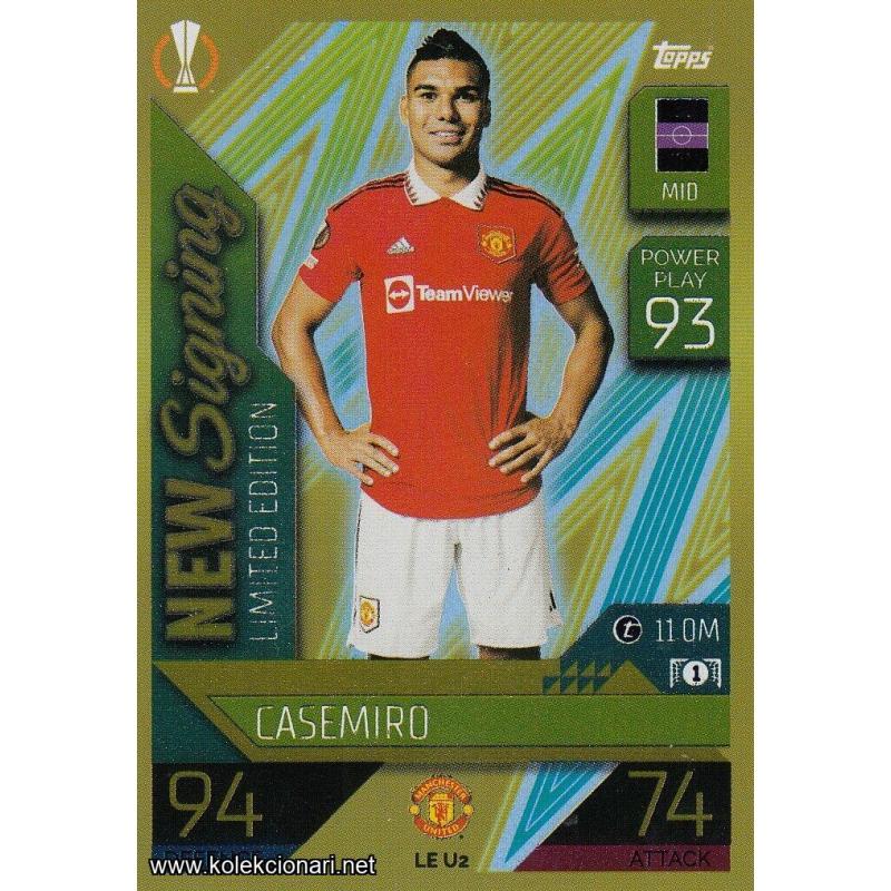 2022-23 Topps Match Attax UEFA League: New Signing Limited Edition / Update: LEU2 Casemiro - Manchester United