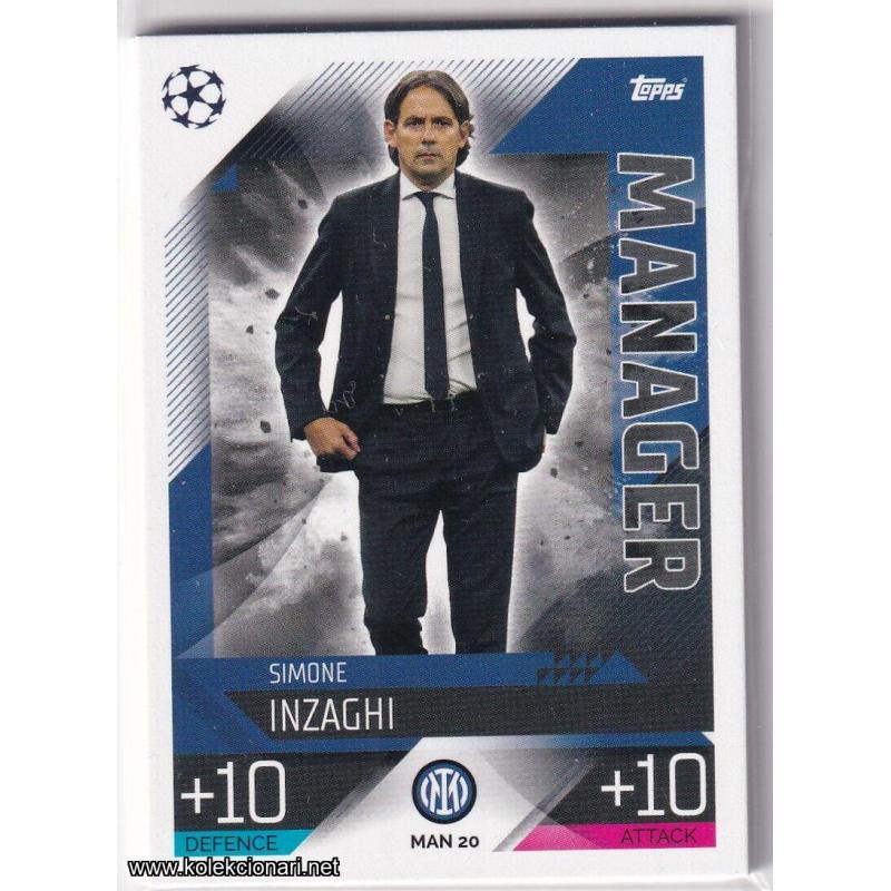 2022-23 Topps Match Attax Extra UEFA League: Manager: MAN20 Simone Inzaghi - FC Internazionale Milano