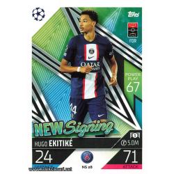 2022-23 Topps Match Attax UEFA League: New Signing: NS28 Hugo Ekitike - Paris Saint-Germai