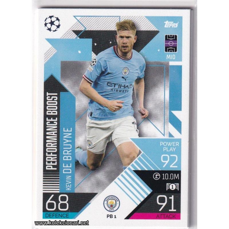 2022-23 Topps Match Attax Extra UEFA League: Performance Boost: PB1 Kevin De Bruyne - Manchester City