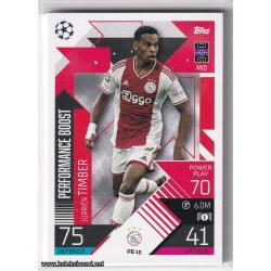 2022-23 Topps Match Attax Extra UEFA League: Performance Boost: PB15 Jurriën Timber - AFC Ajax