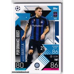 2022-23 Topps Match Attax Extra UEFA League: Performance Boost: PB18 Nicolò Barella - FC Internazionale Milano