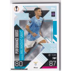 2022-23 Topps Match Attax Extra UEFA League: Performance Boost: PB20 Sergej Milinković-Savić - SS Lazio