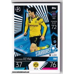 2022-23 Topps Match Attax Extra UEFA League: Starburst: SB14 Giovanni Reyna - Borussia Dortmund