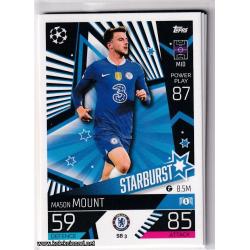 2022-23 Topps Match Attax Extra UEFA League: Starburst: SB3 Mason Mount - Chelsea