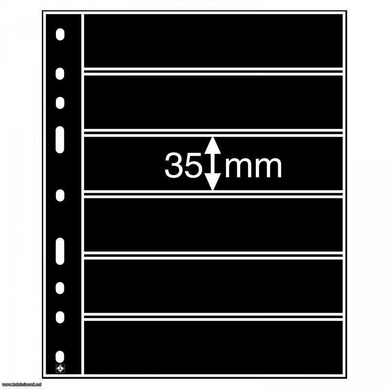 Leuchtturm OPTIMA 6S crni listovi za poštanske markice